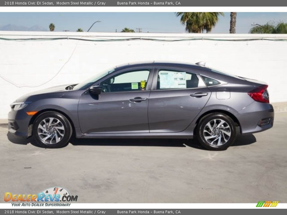 2018 Honda Civic EX Sedan Modern Steel Metallic / Gray Photo #5