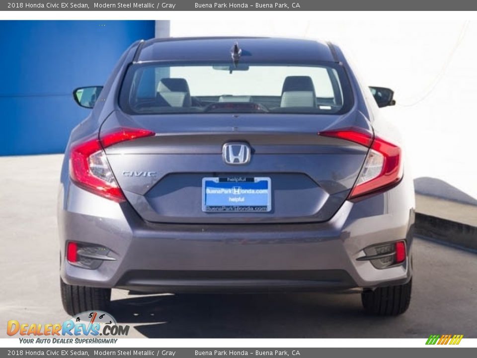 2018 Honda Civic EX Sedan Modern Steel Metallic / Gray Photo #6