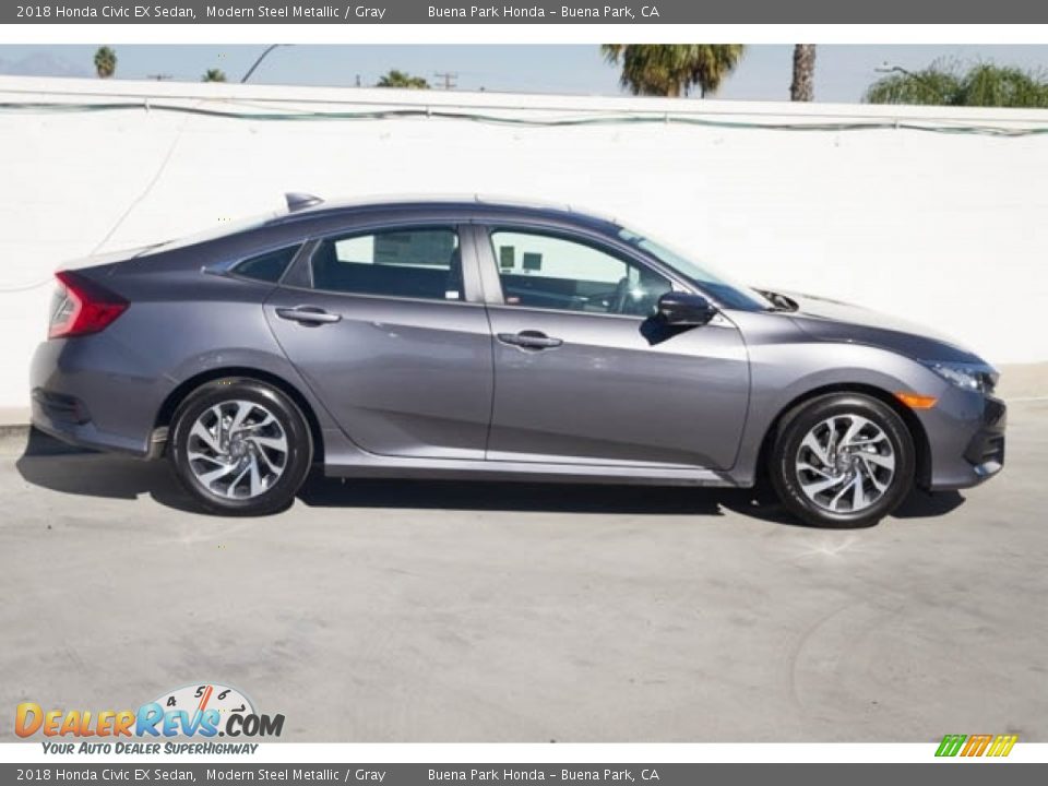 2018 Honda Civic EX Sedan Modern Steel Metallic / Gray Photo #9