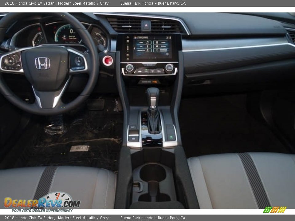 2018 Honda Civic EX Sedan Modern Steel Metallic / Gray Photo #25