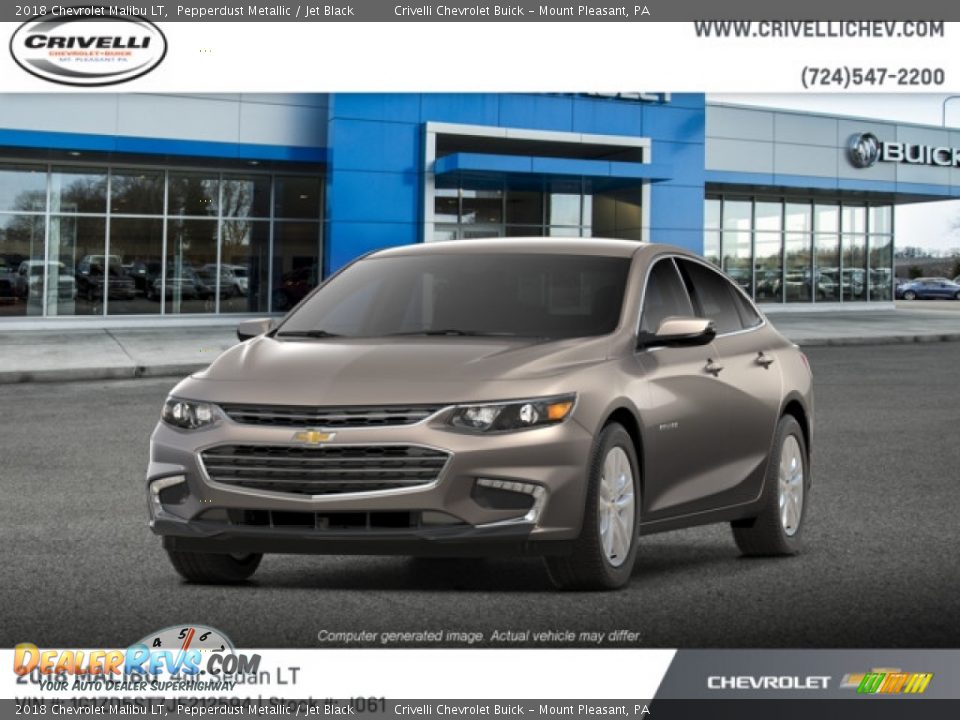 2018 Chevrolet Malibu LT Pepperdust Metallic / Jet Black Photo #1