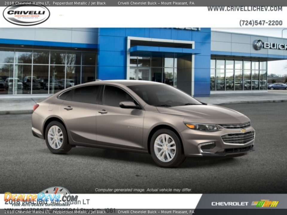 2018 Chevrolet Malibu LT Pepperdust Metallic / Jet Black Photo #4