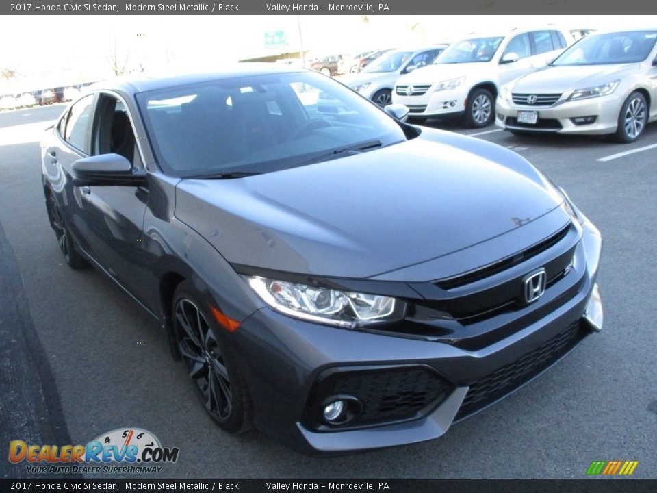 2017 Honda Civic Si Sedan Modern Steel Metallic / Black Photo #8