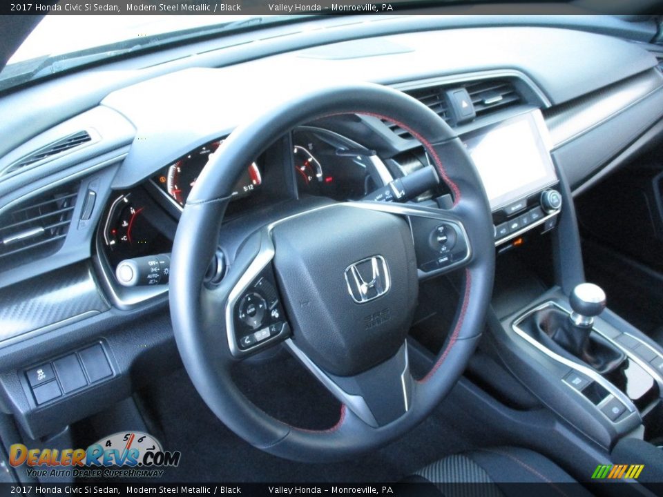 2017 Honda Civic Si Sedan Modern Steel Metallic / Black Photo #15