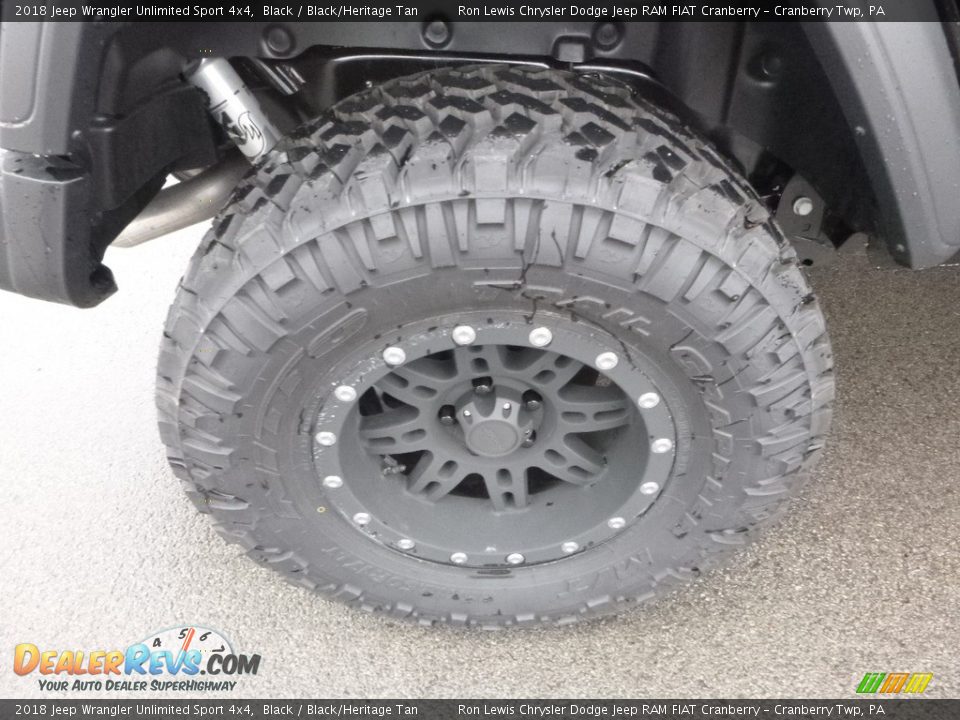 2018 Jeep Wrangler Unlimited Sport 4x4 Black / Black/Heritage Tan Photo #9