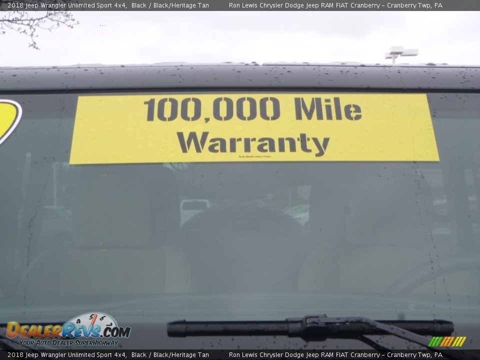 2018 Jeep Wrangler Unlimited Sport 4x4 Black / Black/Heritage Tan Photo #13