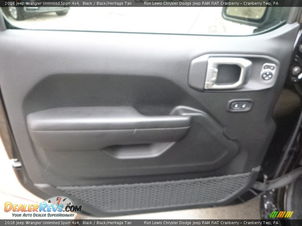 2018 Jeep Wrangler Unlimited Sport 4x4 Black / Black/Heritage Tan Photo #14