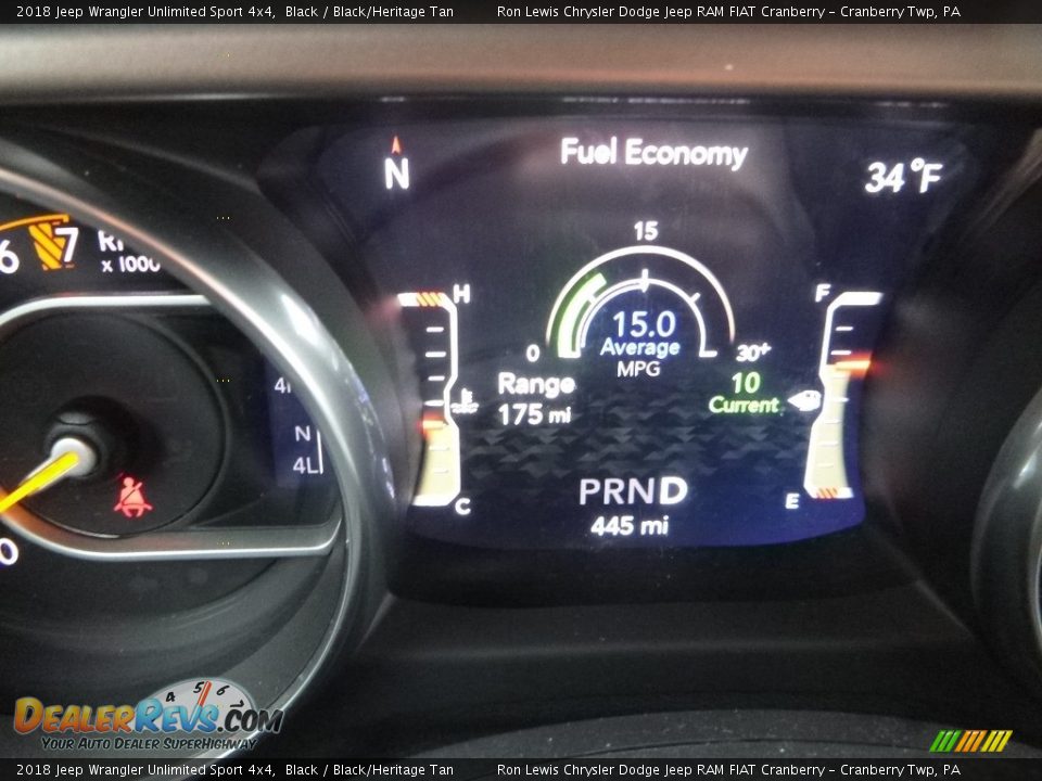 2018 Jeep Wrangler Unlimited Sport 4x4 Black / Black/Heritage Tan Photo #18