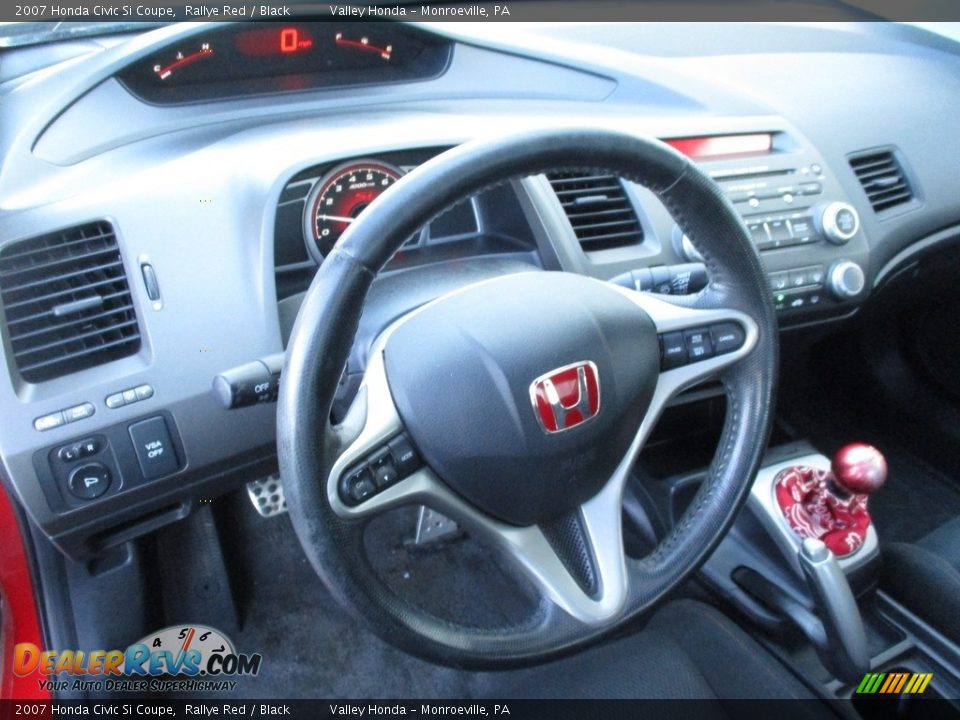 2007 Honda Civic Si Coupe Rallye Red / Black Photo #15