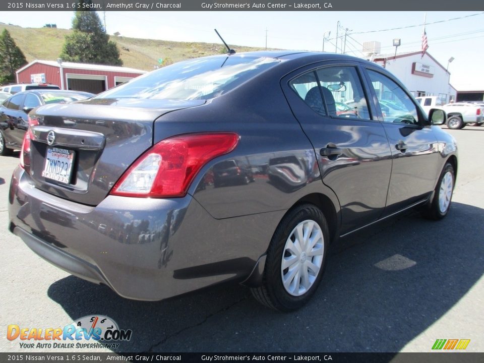2015 Nissan Versa 1.6 S Sedan Amethyst Gray / Charcoal Photo #7