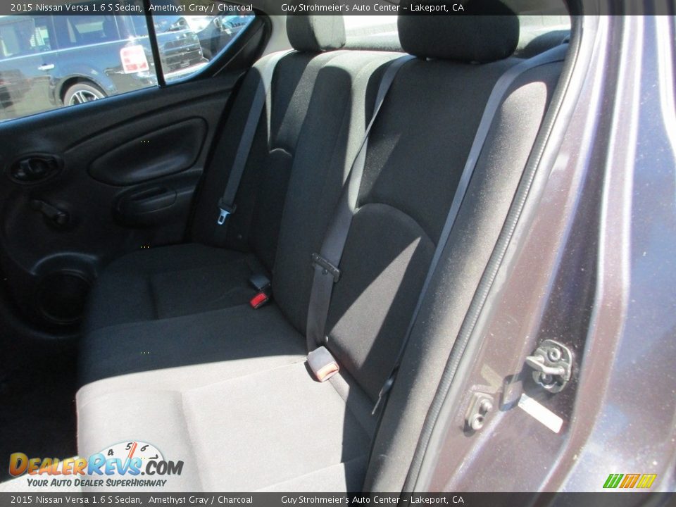 2015 Nissan Versa 1.6 S Sedan Amethyst Gray / Charcoal Photo #9