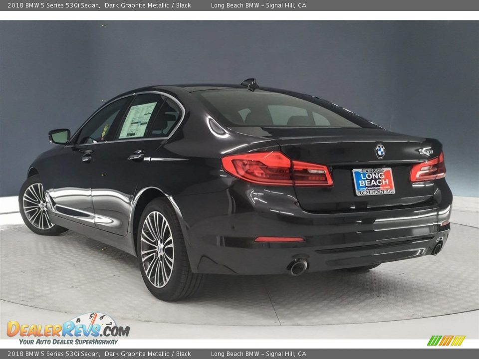 2018 BMW 5 Series 530i Sedan Dark Graphite Metallic / Black Photo #3