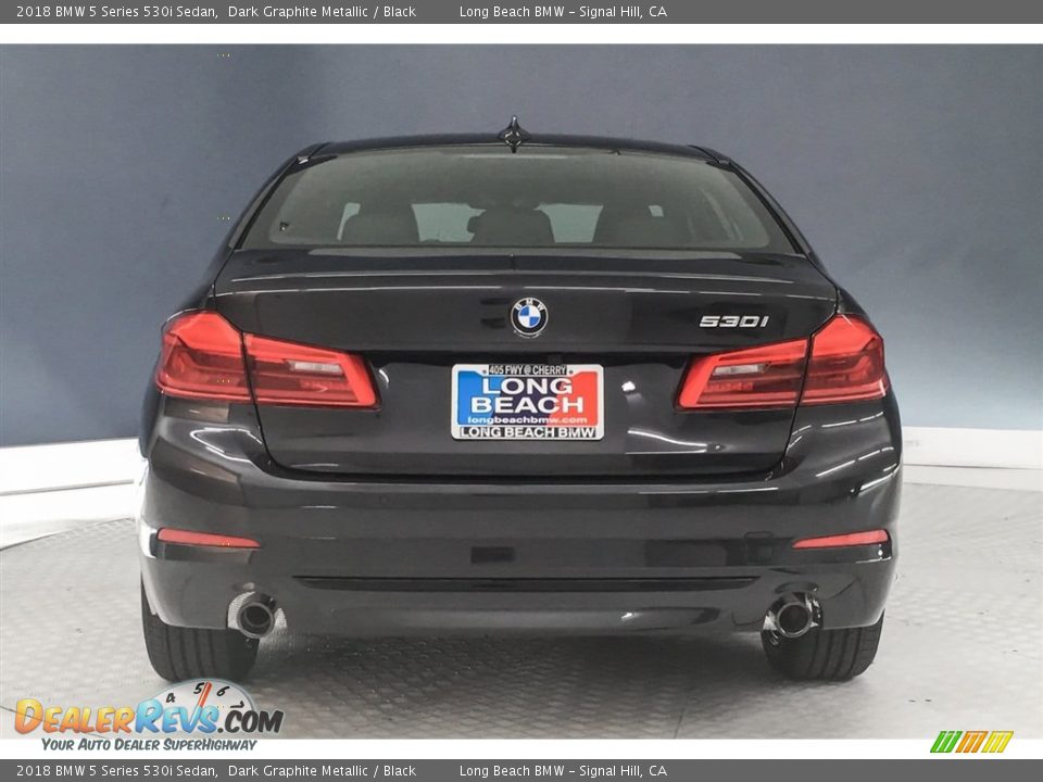 2018 BMW 5 Series 530i Sedan Dark Graphite Metallic / Black Photo #4