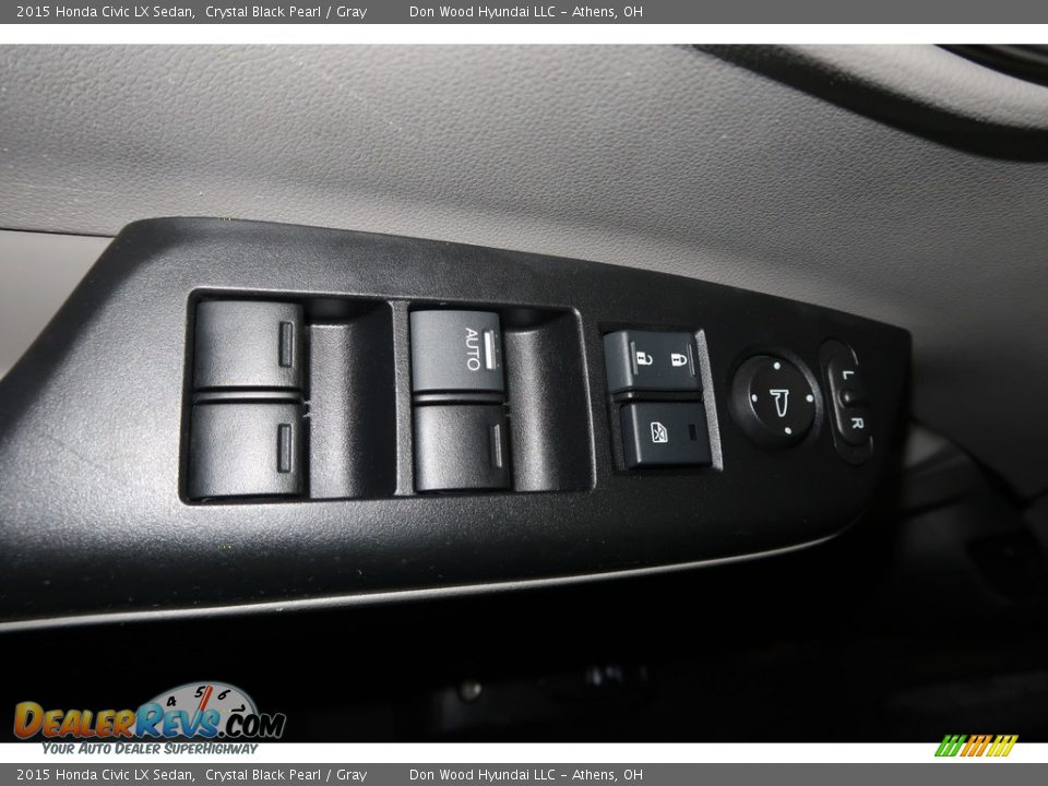 2015 Honda Civic LX Sedan Crystal Black Pearl / Gray Photo #33