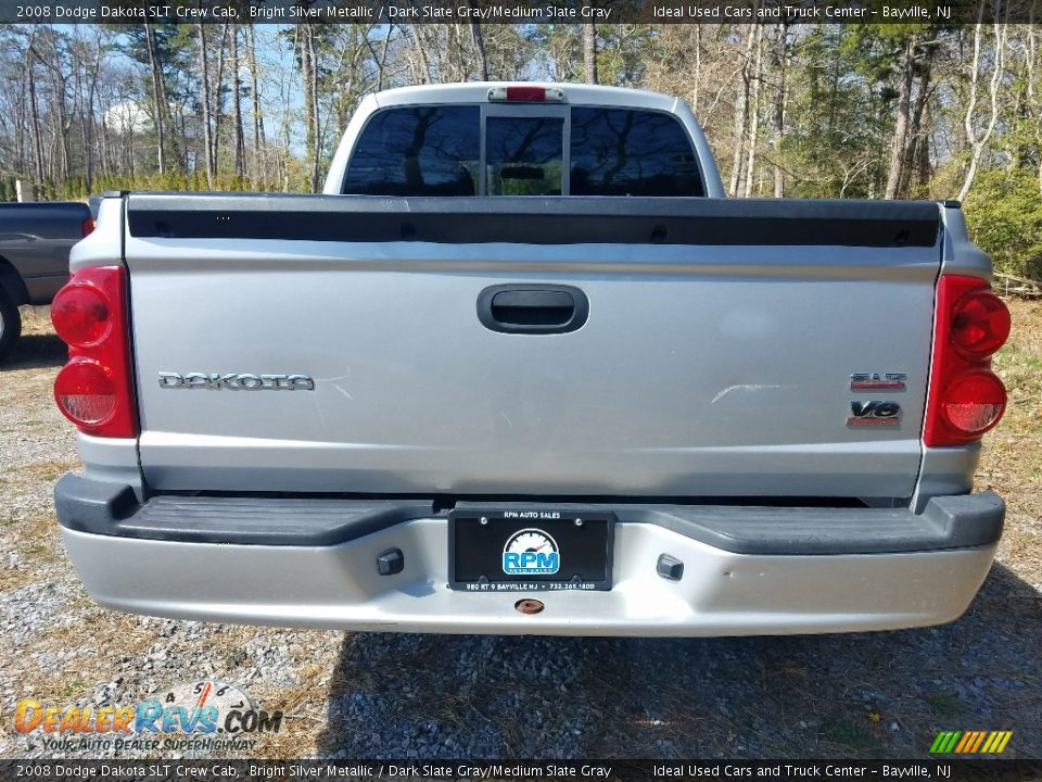 2008 Dodge Dakota SLT Crew Cab Bright Silver Metallic / Dark Slate Gray/Medium Slate Gray Photo #4