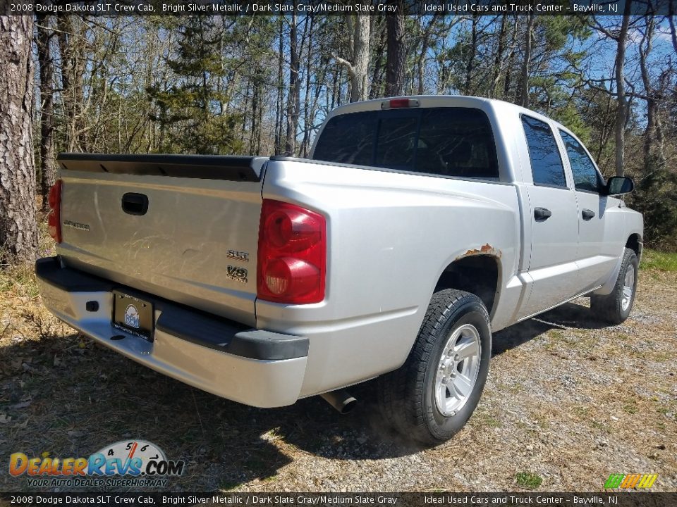 2008 Dodge Dakota SLT Crew Cab Bright Silver Metallic / Dark Slate Gray/Medium Slate Gray Photo #5