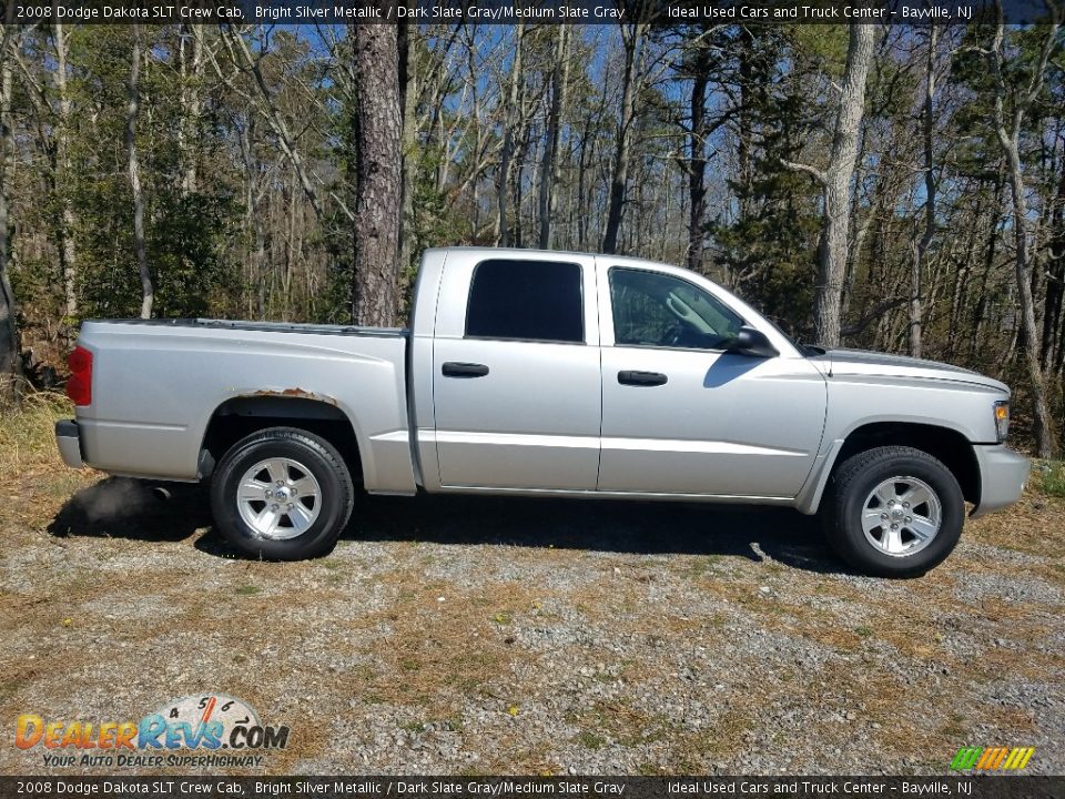 2008 Dodge Dakota SLT Crew Cab Bright Silver Metallic / Dark Slate Gray/Medium Slate Gray Photo #6