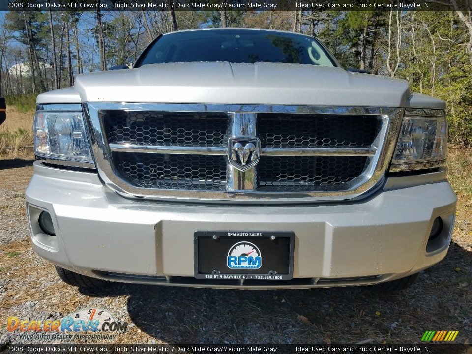 2008 Dodge Dakota SLT Crew Cab Bright Silver Metallic / Dark Slate Gray/Medium Slate Gray Photo #8