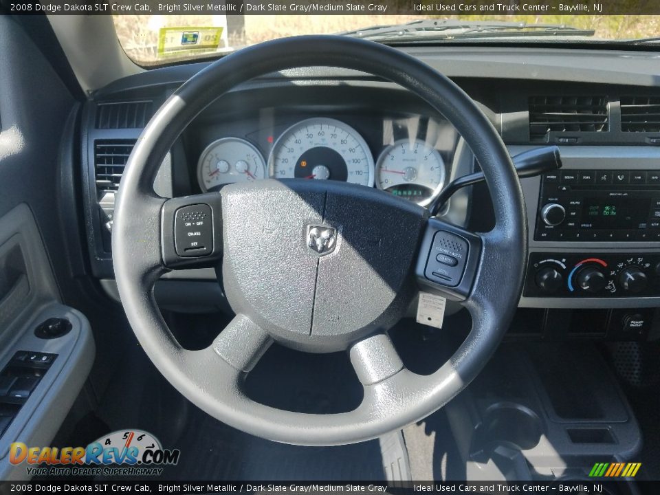 2008 Dodge Dakota SLT Crew Cab Bright Silver Metallic / Dark Slate Gray/Medium Slate Gray Photo #20