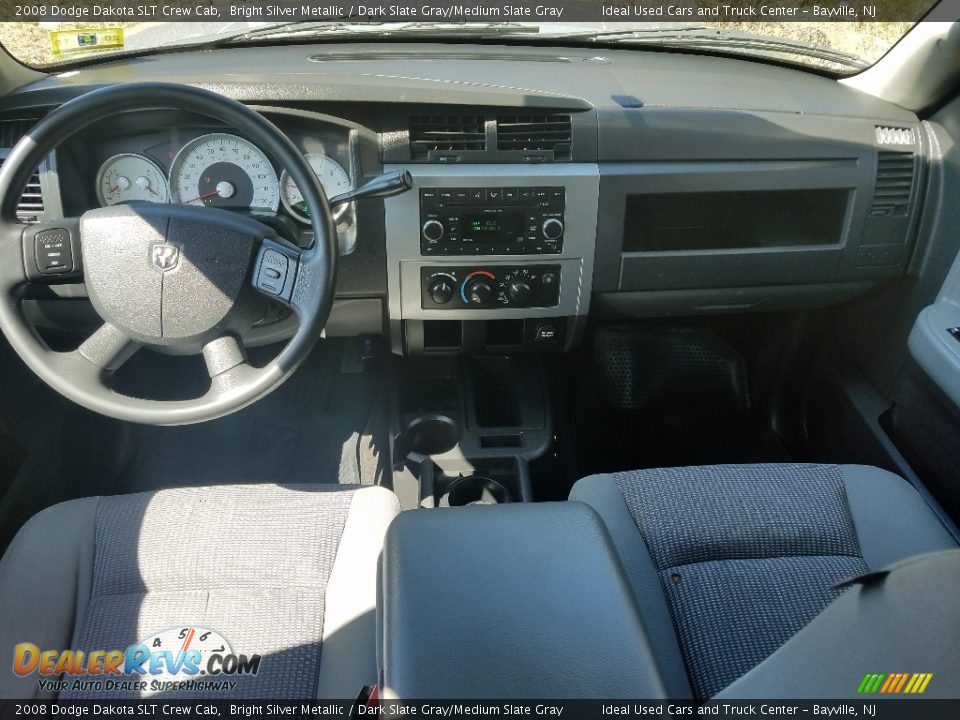 2008 Dodge Dakota SLT Crew Cab Bright Silver Metallic / Dark Slate Gray/Medium Slate Gray Photo #21