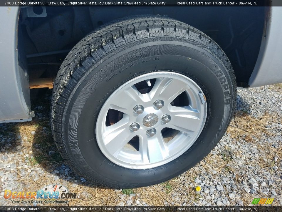 2008 Dodge Dakota SLT Crew Cab Bright Silver Metallic / Dark Slate Gray/Medium Slate Gray Photo #24