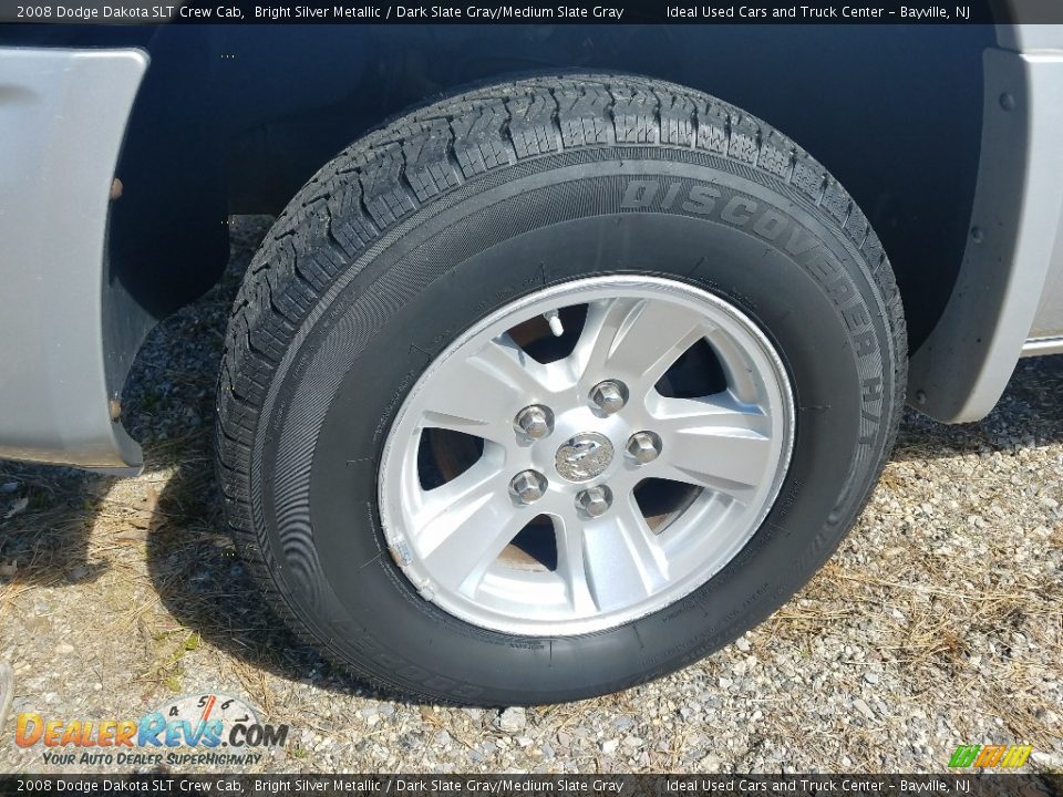 2008 Dodge Dakota SLT Crew Cab Bright Silver Metallic / Dark Slate Gray/Medium Slate Gray Photo #25