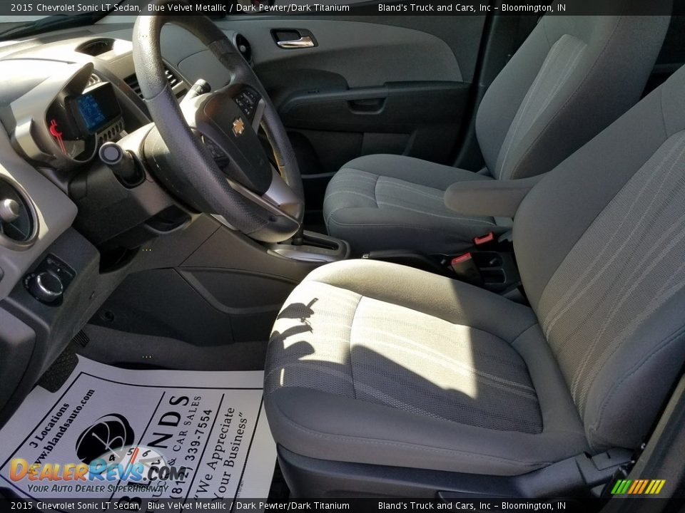 2015 Chevrolet Sonic LT Sedan Blue Velvet Metallic / Dark Pewter/Dark Titanium Photo #11
