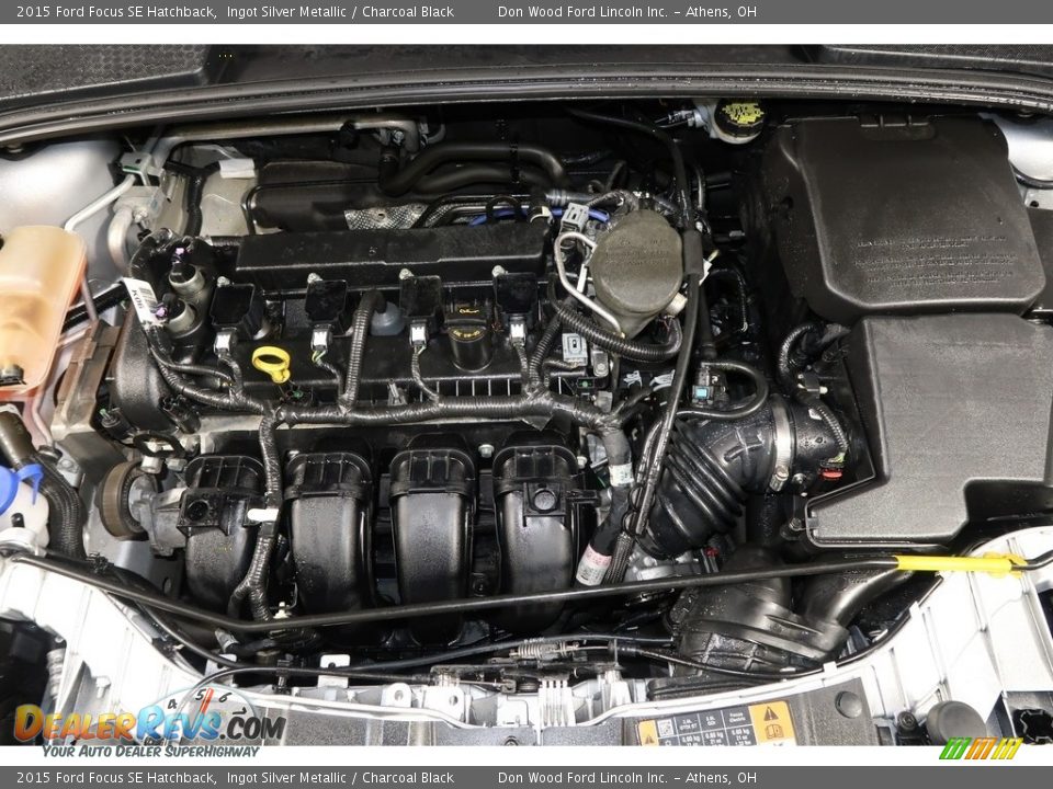 2015 Ford Focus SE Hatchback Ingot Silver Metallic / Charcoal Black Photo #25