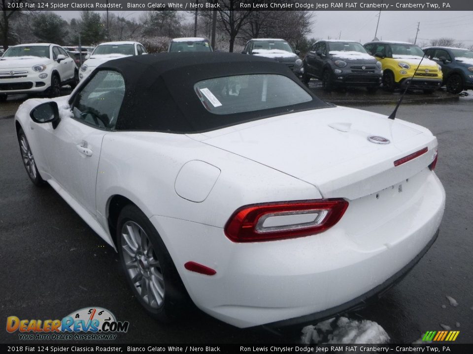 2018 Fiat 124 Spider Classica Roadster Bianco Gelato White / Nero Black Photo #3