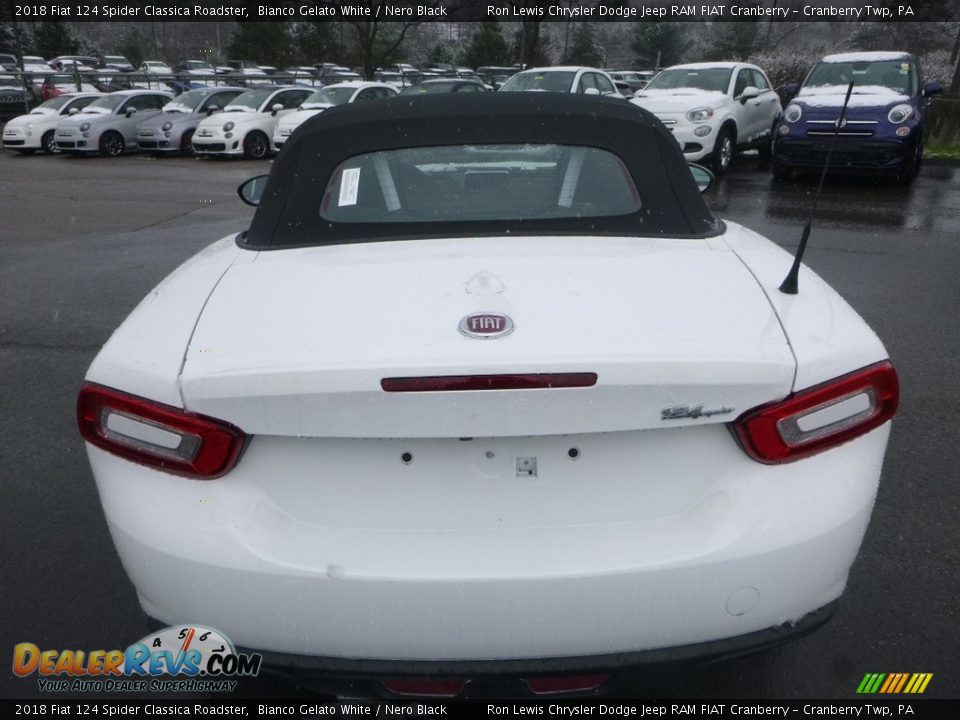 2018 Fiat 124 Spider Classica Roadster Bianco Gelato White / Nero Black Photo #4