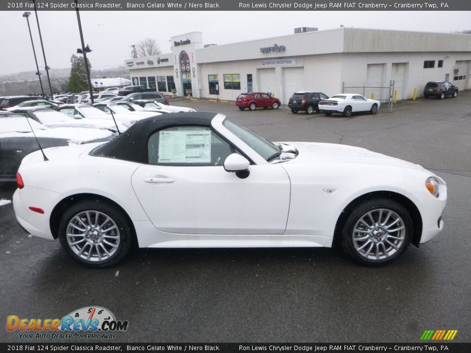 2018 Fiat 124 Spider Classica Roadster Bianco Gelato White / Nero Black Photo #6