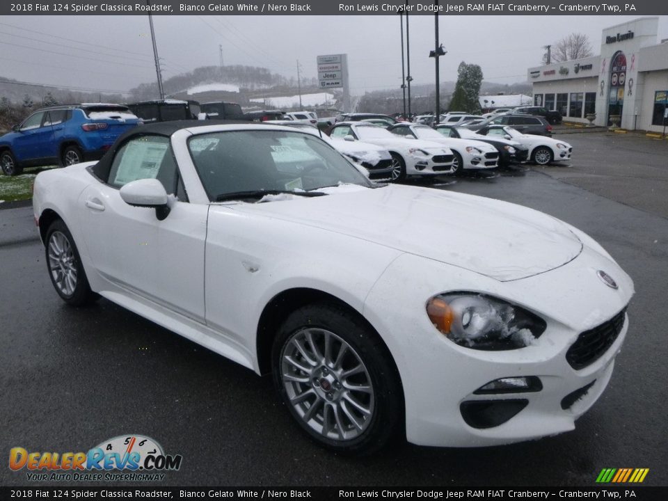 2018 Fiat 124 Spider Classica Roadster Bianco Gelato White / Nero Black Photo #7