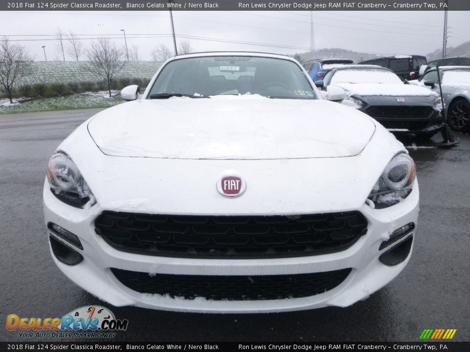 2018 Fiat 124 Spider Classica Roadster Bianco Gelato White / Nero Black Photo #8