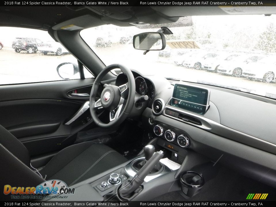 2018 Fiat 124 Spider Classica Roadster Bianco Gelato White / Nero Black Photo #12