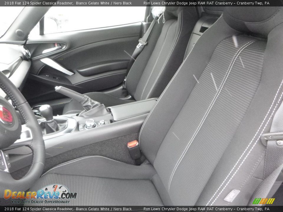 2018 Fiat 124 Spider Classica Roadster Bianco Gelato White / Nero Black Photo #14