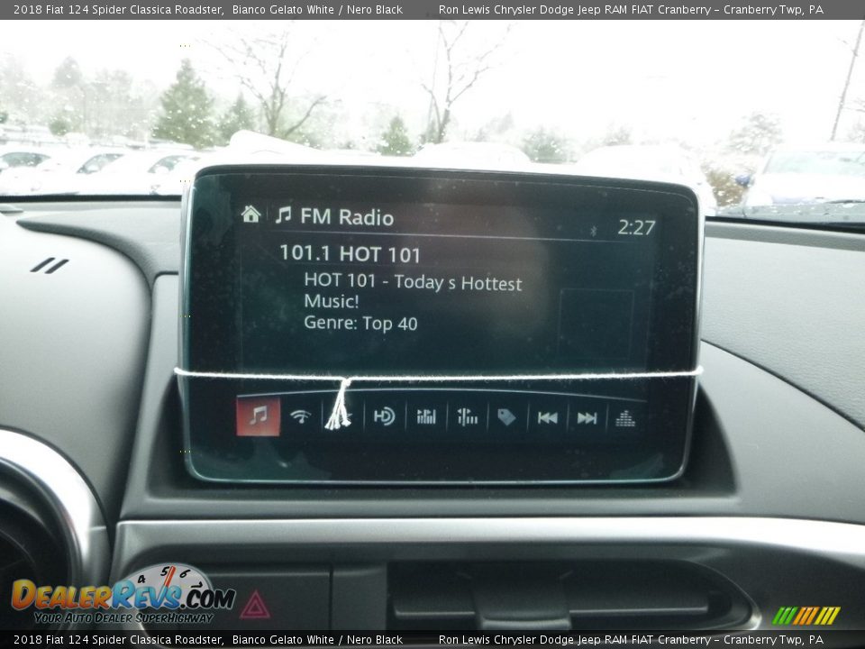 2018 Fiat 124 Spider Classica Roadster Bianco Gelato White / Nero Black Photo #16