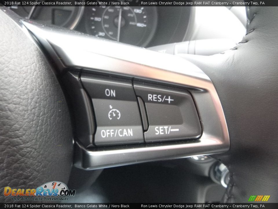2018 Fiat 124 Spider Classica Roadster Bianco Gelato White / Nero Black Photo #18
