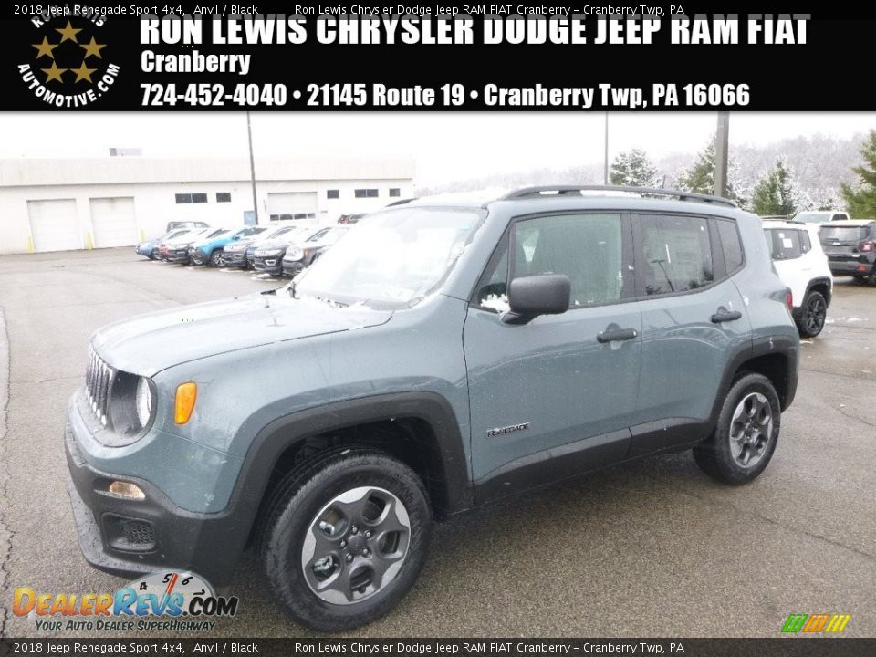 2018 Jeep Renegade Sport 4x4 Anvil / Black Photo #1