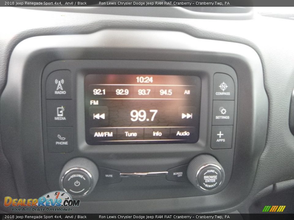 2018 Jeep Renegade Sport 4x4 Anvil / Black Photo #16