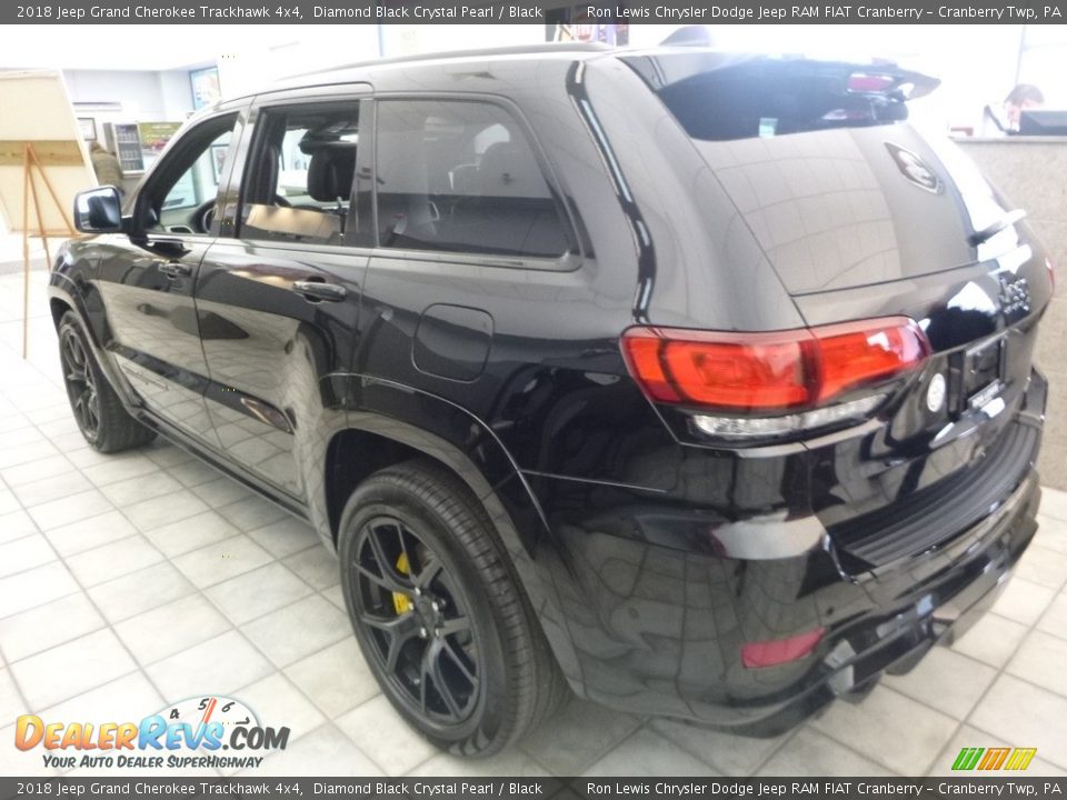 2018 Jeep Grand Cherokee Trackhawk 4x4 Diamond Black Crystal Pearl / Black Photo #2