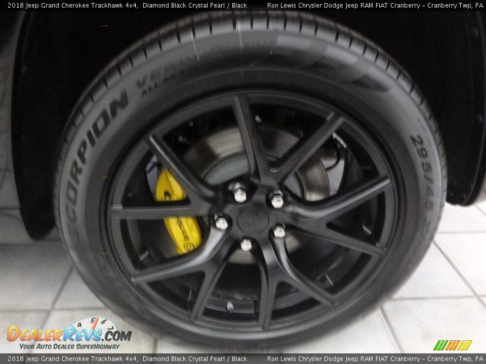2018 Jeep Grand Cherokee Trackhawk 4x4 Diamond Black Crystal Pearl / Black Photo #3