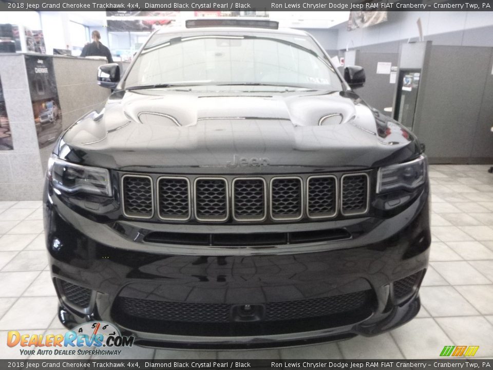 2018 Jeep Grand Cherokee Trackhawk 4x4 Diamond Black Crystal Pearl / Black Photo #7