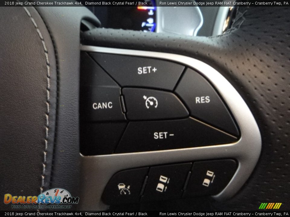 2018 Jeep Grand Cherokee Trackhawk 4x4 Diamond Black Crystal Pearl / Black Photo #16