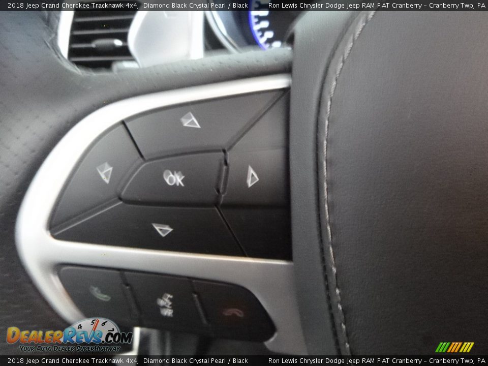 2018 Jeep Grand Cherokee Trackhawk 4x4 Diamond Black Crystal Pearl / Black Photo #17