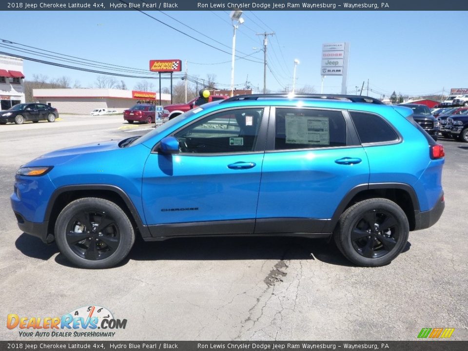 2018 Jeep Cherokee Latitude 4x4 Hydro Blue Pearl / Black Photo #2