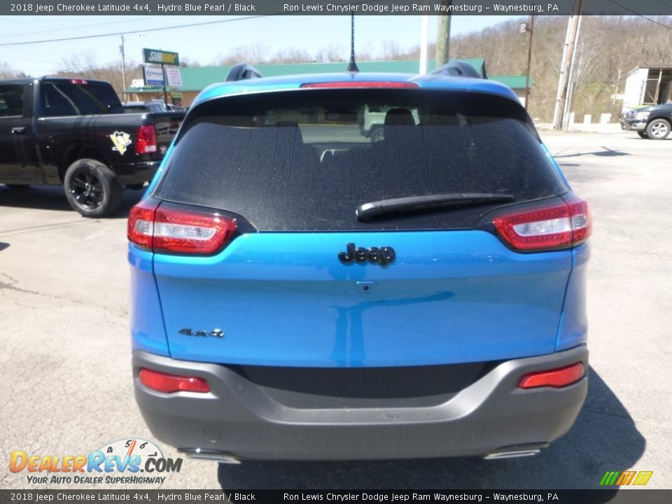 2018 Jeep Cherokee Latitude 4x4 Hydro Blue Pearl / Black Photo #4