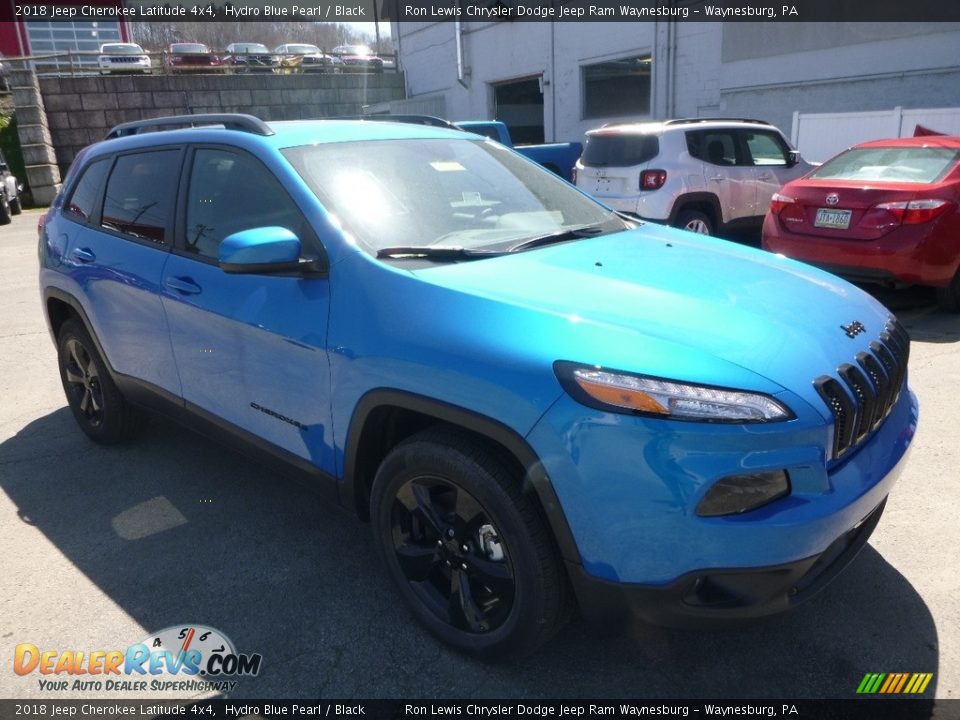2018 Jeep Cherokee Latitude 4x4 Hydro Blue Pearl / Black Photo #7