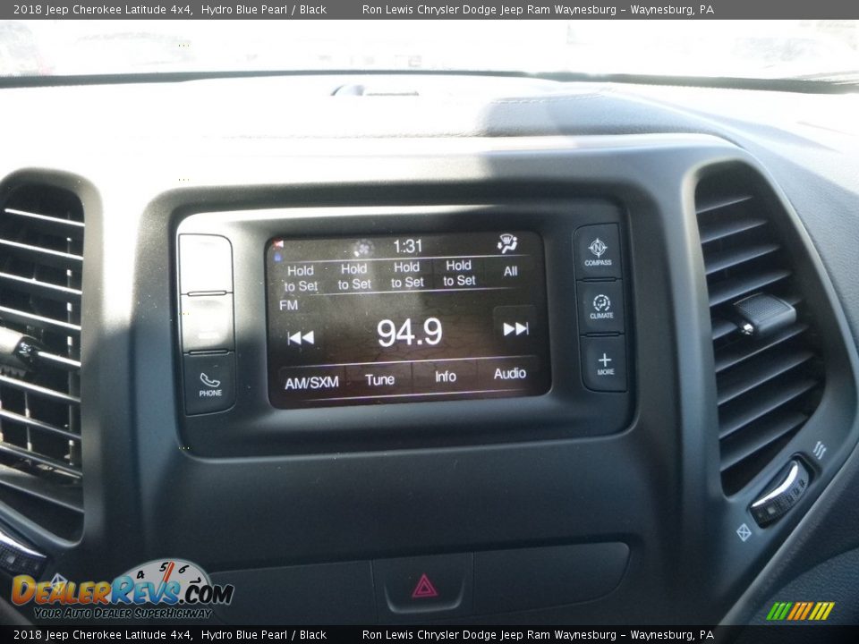 2018 Jeep Cherokee Latitude 4x4 Hydro Blue Pearl / Black Photo #16