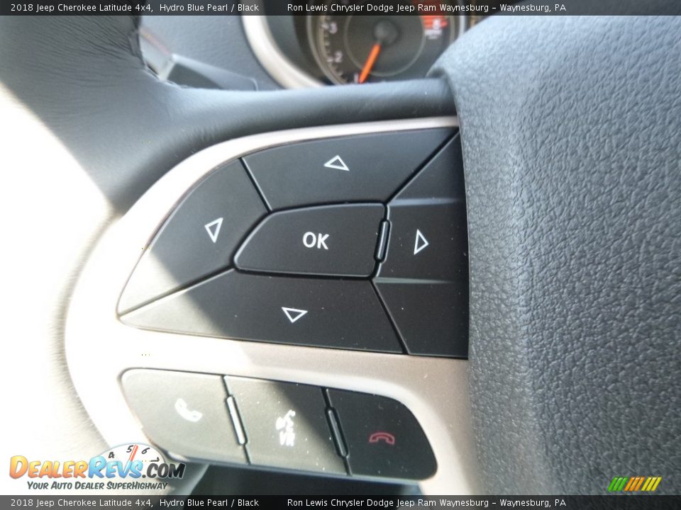 2018 Jeep Cherokee Latitude 4x4 Hydro Blue Pearl / Black Photo #19