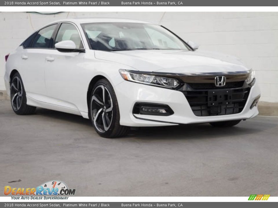 2018 Honda Accord Sport Sedan Platinum White Pearl / Black Photo #1